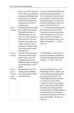 Image of the Page - 152 - in Kommunen im Klimawandel - Best Practices als Chance zur grünen Transformation?