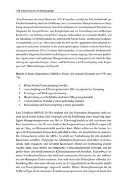 Image of the Page - 164 - in Kommunen im Klimawandel - Best Practices als Chance zur grünen Transformation?