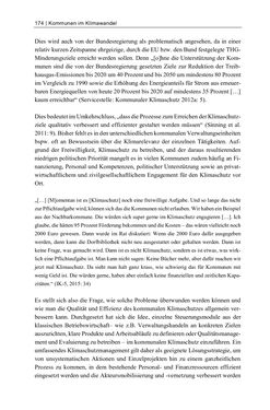 Image of the Page - 174 - in Kommunen im Klimawandel - Best Practices als Chance zur grünen Transformation?