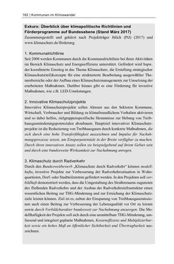 Image of the Page - 182 - in Kommunen im Klimawandel - Best Practices als Chance zur grünen Transformation?