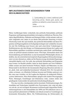 Bild der Seite - 186 - in Kommunen im Klimawandel - Best Practices als Chance zur grünen Transformation?