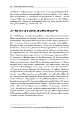 Image of the Page - 194 - in Kommunen im Klimawandel - Best Practices als Chance zur grünen Transformation?