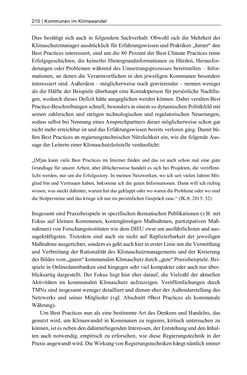 Image of the Page - 210 - in Kommunen im Klimawandel - Best Practices als Chance zur grünen Transformation?