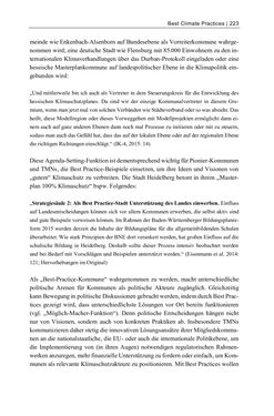 Image of the Page - 223 - in Kommunen im Klimawandel - Best Practices als Chance zur grünen Transformation?