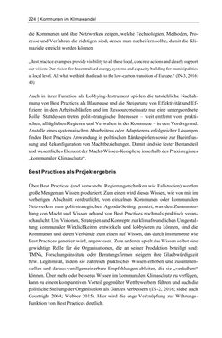 Image of the Page - 224 - in Kommunen im Klimawandel - Best Practices als Chance zur grünen Transformation?