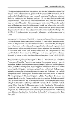 Image of the Page - 231 - in Kommunen im Klimawandel - Best Practices als Chance zur grünen Transformation?