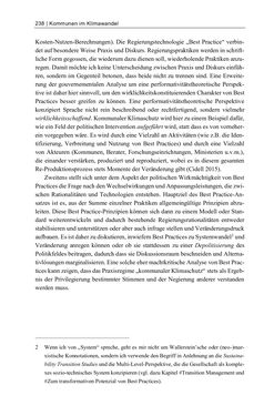 Image of the Page - 238 - in Kommunen im Klimawandel - Best Practices als Chance zur grünen Transformation?