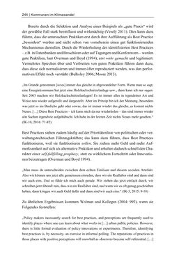 Image of the Page - 244 - in Kommunen im Klimawandel - Best Practices als Chance zur grünen Transformation?