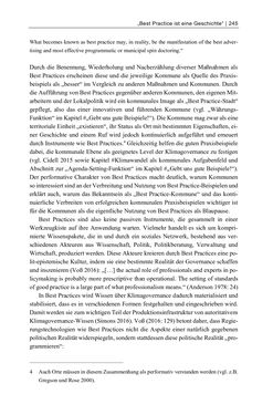 Image of the Page - 245 - in Kommunen im Klimawandel - Best Practices als Chance zur grünen Transformation?