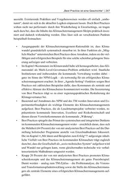 Image of the Page - 247 - in Kommunen im Klimawandel - Best Practices als Chance zur grünen Transformation?