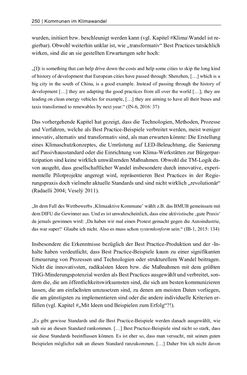 Image of the Page - 250 - in Kommunen im Klimawandel - Best Practices als Chance zur grünen Transformation?