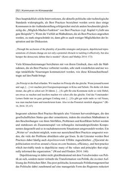Image of the Page - 252 - in Kommunen im Klimawandel - Best Practices als Chance zur grünen Transformation?