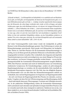 Image of the Page - 257 - in Kommunen im Klimawandel - Best Practices als Chance zur grünen Transformation?