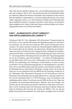 Image of the Page - 260 - in Kommunen im Klimawandel - Best Practices als Chance zur grünen Transformation?