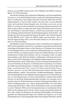 Image of the Page - 261 - in Kommunen im Klimawandel - Best Practices als Chance zur grünen Transformation?