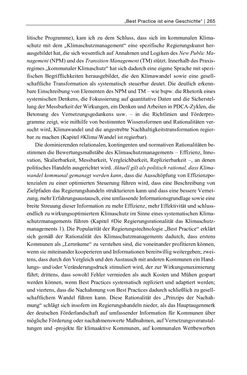 Image of the Page - 265 - in Kommunen im Klimawandel - Best Practices als Chance zur grünen Transformation?