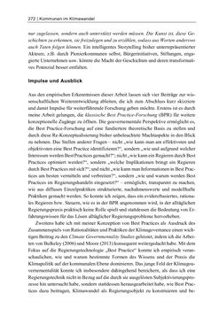 Image of the Page - 272 - in Kommunen im Klimawandel - Best Practices als Chance zur grünen Transformation?
