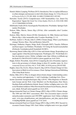 Image of the Page - 290 - in Kommunen im Klimawandel - Best Practices als Chance zur grünen Transformation?