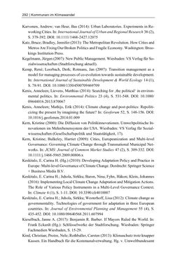 Image of the Page - 292 - in Kommunen im Klimawandel - Best Practices als Chance zur grünen Transformation?