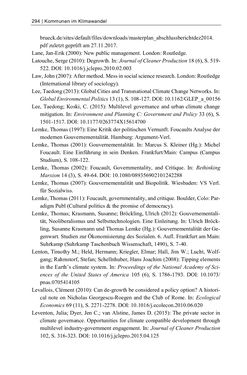 Image of the Page - 294 - in Kommunen im Klimawandel - Best Practices als Chance zur grünen Transformation?