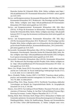 Bild der Seite - 305 - in Kommunen im Klimawandel - Best Practices als Chance zur grünen Transformation?