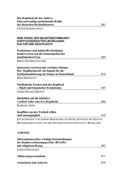 Image of the Page - (000007) - in Der Stoff, aus dem Konflikte sind - Debatten um das Kopftuch in Deutschland, Österreich und der Schweiz