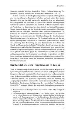 Image of the Page - 11 - in Der Stoff, aus dem Konflikte sind - Debatten um das Kopftuch in Deutschland, Österreich und der Schweiz