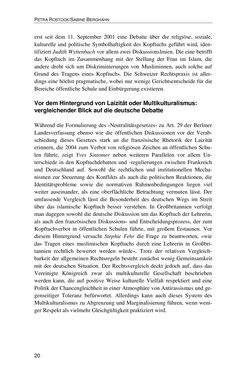 Image of the Page - 20 - in Der Stoff, aus dem Konflikte sind - Debatten um das Kopftuch in Deutschland, Österreich und der Schweiz