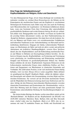 Image of the Page - 23 - in Der Stoff, aus dem Konflikte sind - Debatten um das Kopftuch in Deutschland, Österreich und der Schweiz