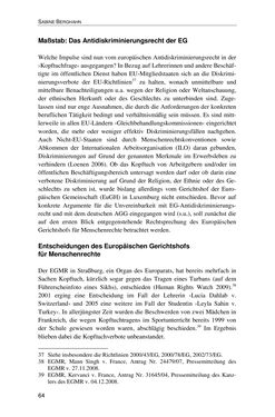 Bild der Seite - 64 - in Der Stoff, aus dem Konflikte sind - Debatten um das Kopftuch in Deutschland, Österreich und der Schweiz