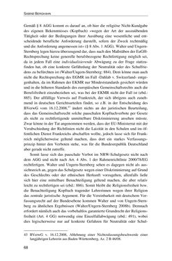 Bild der Seite - 68 - in Der Stoff, aus dem Konflikte sind - Debatten um das Kopftuch in Deutschland, Österreich und der Schweiz