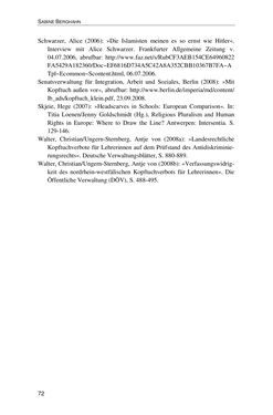 Image of the Page - 72 - in Der Stoff, aus dem Konflikte sind - Debatten um das Kopftuch in Deutschland, Österreich und der Schweiz
