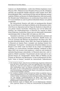 Image of the Page - 74 - in Der Stoff, aus dem Konflikte sind - Debatten um das Kopftuch in Deutschland, Österreich und der Schweiz