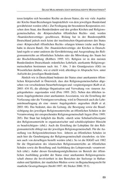 Bild der Seite - 89 - in Der Stoff, aus dem Konflikte sind - Debatten um das Kopftuch in Deutschland, Österreich und der Schweiz