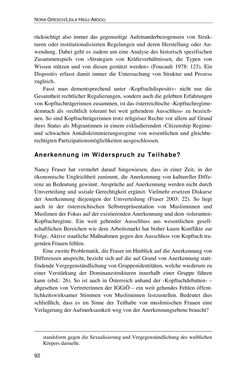Image of the Page - 92 - in Der Stoff, aus dem Konflikte sind - Debatten um das Kopftuch in Deutschland, Österreich und der Schweiz