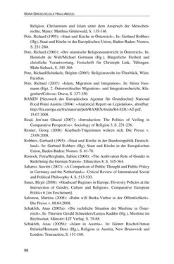 Image of the Page - 98 - in Der Stoff, aus dem Konflikte sind - Debatten um das Kopftuch in Deutschland, Österreich und der Schweiz