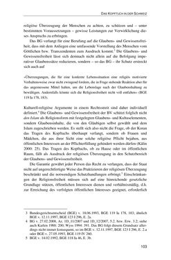 Image of the Page - 103 - in Der Stoff, aus dem Konflikte sind - Debatten um das Kopftuch in Deutschland, Österreich und der Schweiz