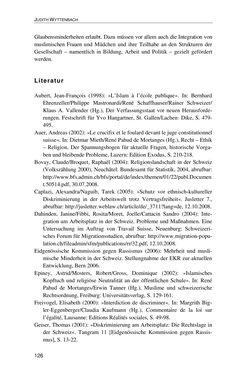 Bild der Seite - 126 - in Der Stoff, aus dem Konflikte sind - Debatten um das Kopftuch in Deutschland, Österreich und der Schweiz