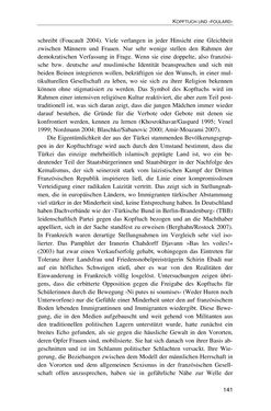 Bild der Seite - 141 - in Der Stoff, aus dem Konflikte sind - Debatten um das Kopftuch in Deutschland, Österreich und der Schweiz