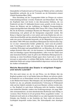 Bild der Seite - 142 - in Der Stoff, aus dem Konflikte sind - Debatten um das Kopftuch in Deutschland, Österreich und der Schweiz