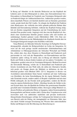 Bild der Seite - 168 - in Der Stoff, aus dem Konflikte sind - Debatten um das Kopftuch in Deutschland, Österreich und der Schweiz