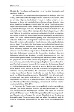 Bild der Seite - 170 - in Der Stoff, aus dem Konflikte sind - Debatten um das Kopftuch in Deutschland, Österreich und der Schweiz