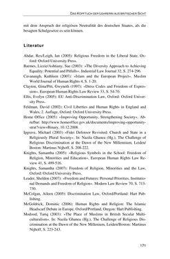 Bild der Seite - 171 - in Der Stoff, aus dem Konflikte sind - Debatten um das Kopftuch in Deutschland, Österreich und der Schweiz