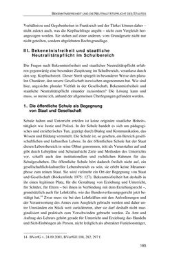 Image of the Page - 185 - in Der Stoff, aus dem Konflikte sind - Debatten um das Kopftuch in Deutschland, Österreich und der Schweiz