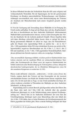 Image of the Page - 201 - in Der Stoff, aus dem Konflikte sind - Debatten um das Kopftuch in Deutschland, Österreich und der Schweiz