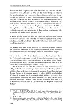 Bild der Seite - 204 - in Der Stoff, aus dem Konflikte sind - Debatten um das Kopftuch in Deutschland, Österreich und der Schweiz