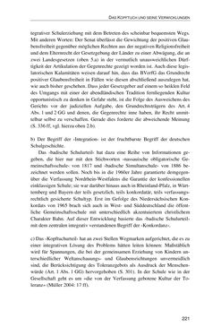 Bild der Seite - 221 - in Der Stoff, aus dem Konflikte sind - Debatten um das Kopftuch in Deutschland, Österreich und der Schweiz