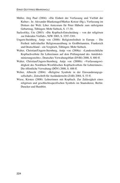 Image of the Page - 224 - in Der Stoff, aus dem Konflikte sind - Debatten um das Kopftuch in Deutschland, Österreich und der Schweiz