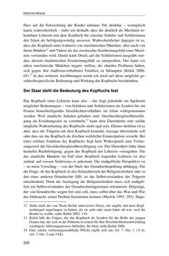Bild der Seite - 230 - in Der Stoff, aus dem Konflikte sind - Debatten um das Kopftuch in Deutschland, Österreich und der Schweiz