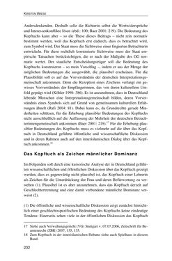 Bild der Seite - 232 - in Der Stoff, aus dem Konflikte sind - Debatten um das Kopftuch in Deutschland, Österreich und der Schweiz